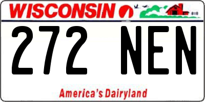 WI license plate 272NEN