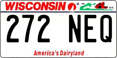 WI license plate 272NEQ