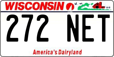 WI license plate 272NET