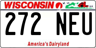 WI license plate 272NEU