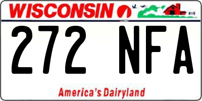 WI license plate 272NFA