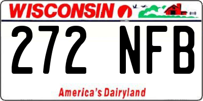 WI license plate 272NFB