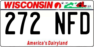 WI license plate 272NFD