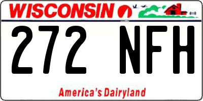 WI license plate 272NFH