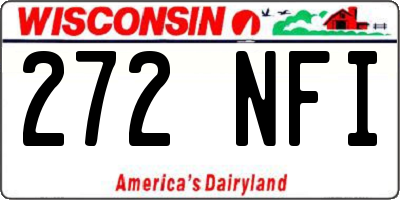 WI license plate 272NFI