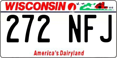 WI license plate 272NFJ