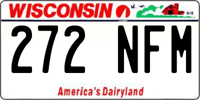 WI license plate 272NFM
