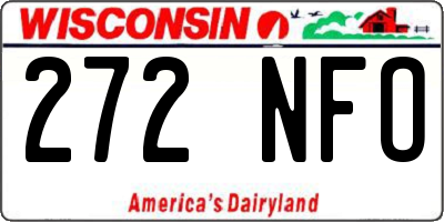WI license plate 272NFO