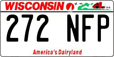 WI license plate 272NFP