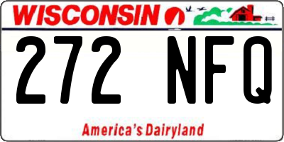 WI license plate 272NFQ