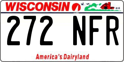 WI license plate 272NFR