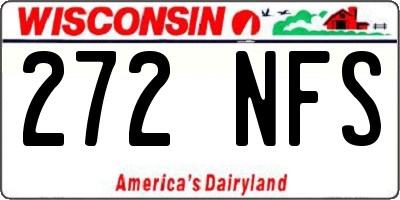 WI license plate 272NFS