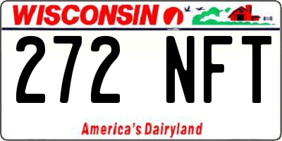 WI license plate 272NFT