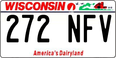 WI license plate 272NFV