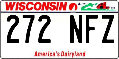 WI license plate 272NFZ