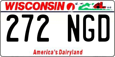 WI license plate 272NGD