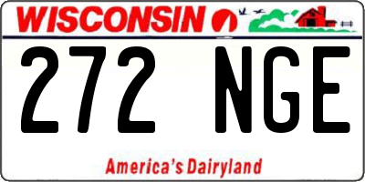 WI license plate 272NGE