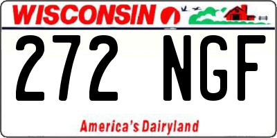 WI license plate 272NGF
