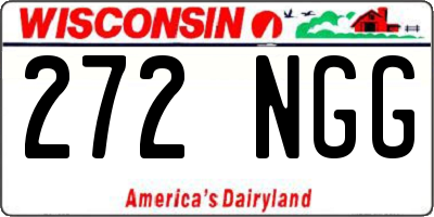 WI license plate 272NGG