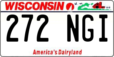 WI license plate 272NGI