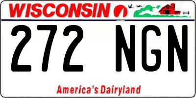 WI license plate 272NGN