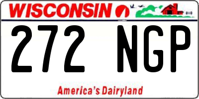 WI license plate 272NGP
