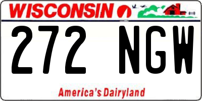 WI license plate 272NGW