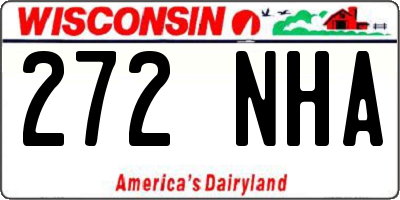 WI license plate 272NHA