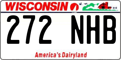 WI license plate 272NHB