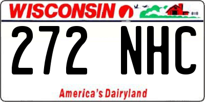 WI license plate 272NHC