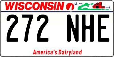 WI license plate 272NHE