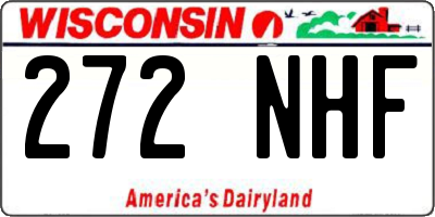 WI license plate 272NHF