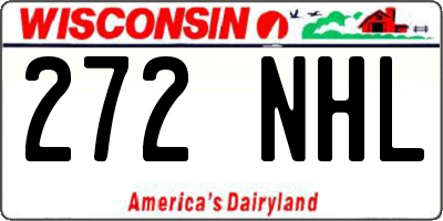 WI license plate 272NHL
