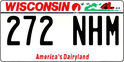 WI license plate 272NHM