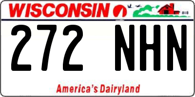 WI license plate 272NHN