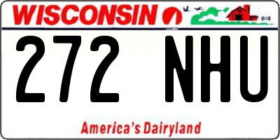 WI license plate 272NHU