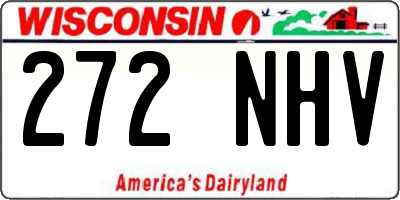 WI license plate 272NHV