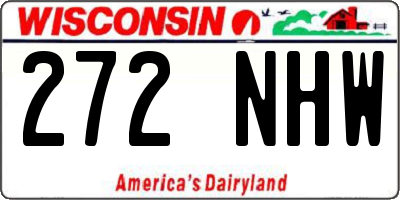 WI license plate 272NHW