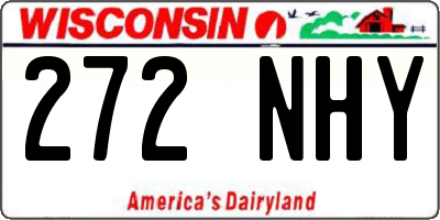 WI license plate 272NHY