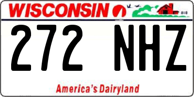 WI license plate 272NHZ