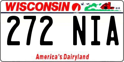 WI license plate 272NIA