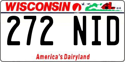 WI license plate 272NID