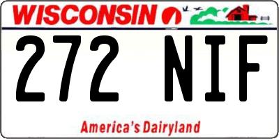 WI license plate 272NIF