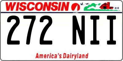 WI license plate 272NII