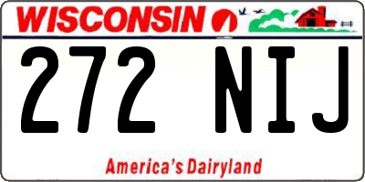WI license plate 272NIJ