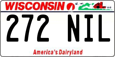 WI license plate 272NIL