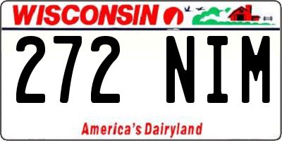 WI license plate 272NIM