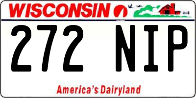 WI license plate 272NIP