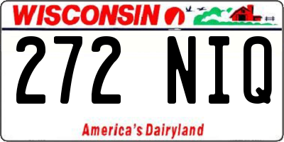 WI license plate 272NIQ