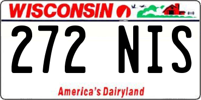 WI license plate 272NIS